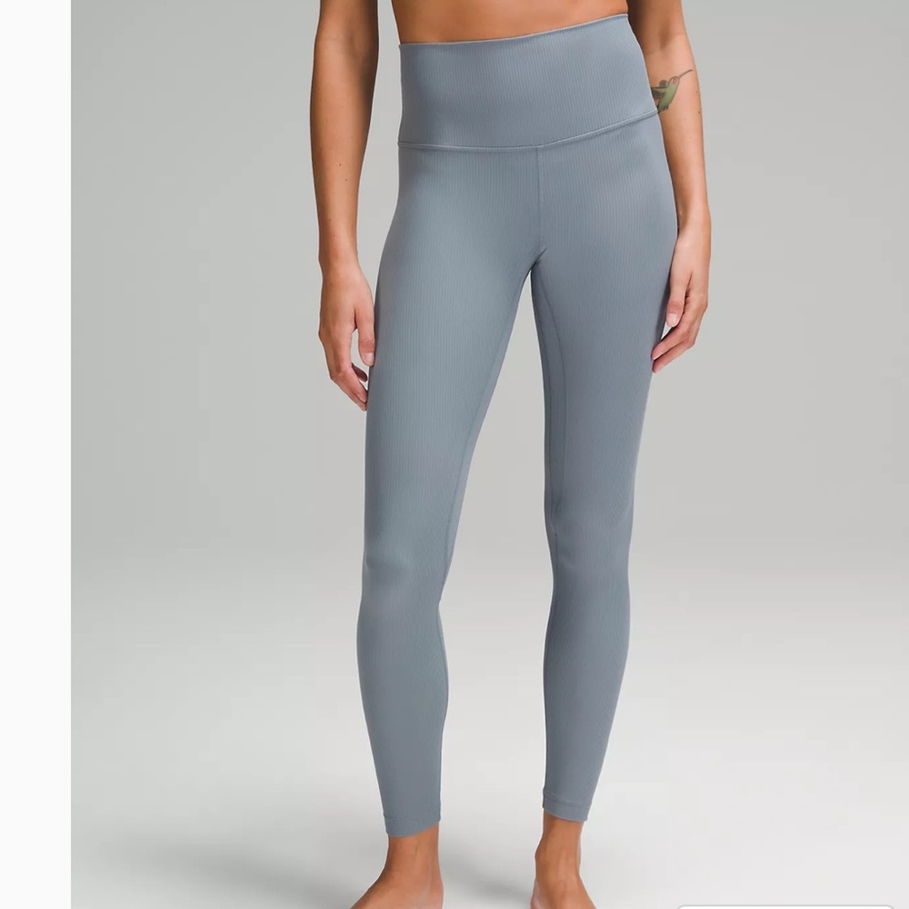 Light blue lululemon Align™ High-Rise Ribbed Pant 28"